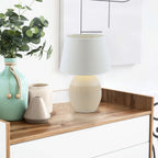 Näve Talia Keramische Tafellamp Beige 31cm