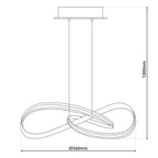 Näve Odrive LED Hanglamp 56cm Zilver