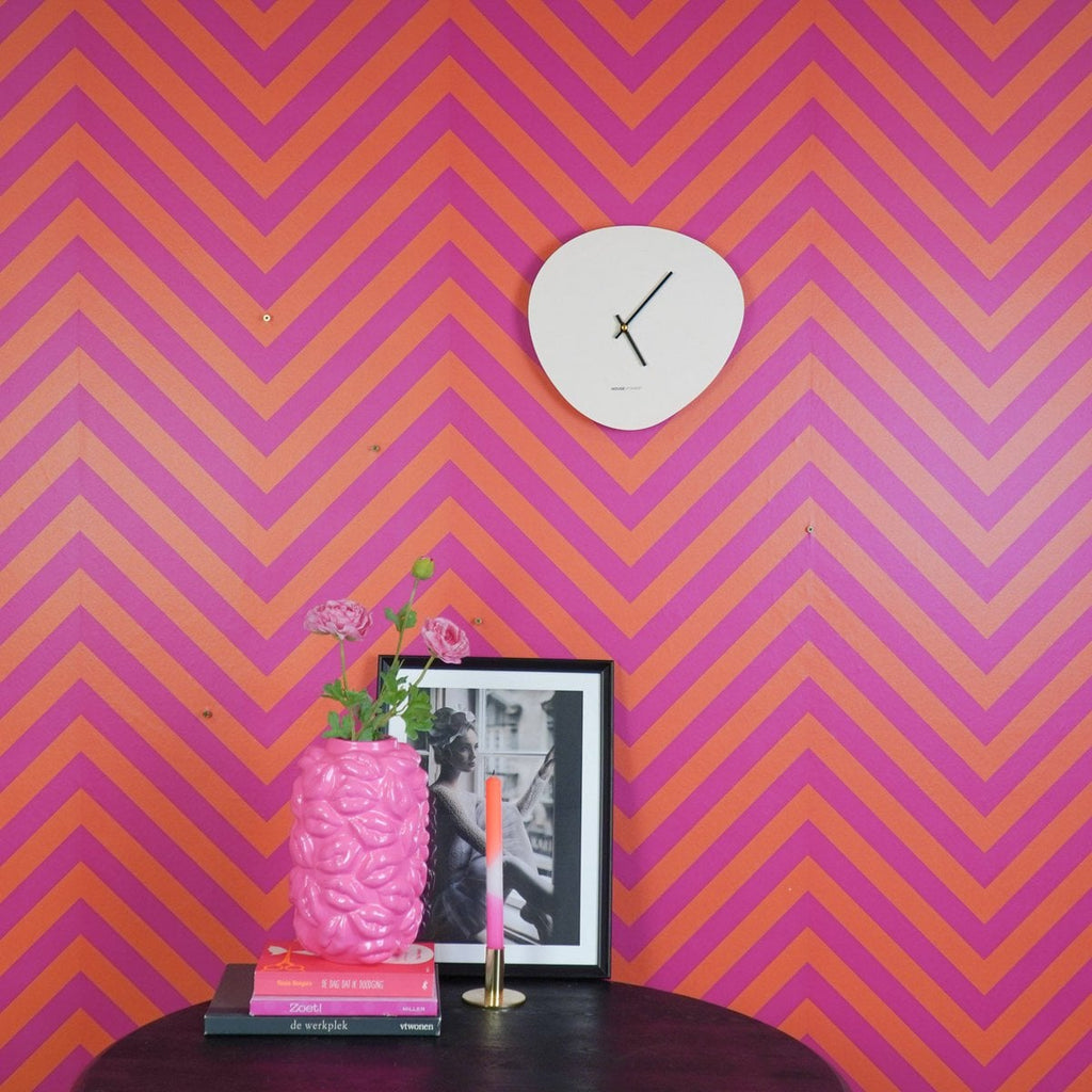 Housevitamin Wandklok Organisch - Roze 30cm