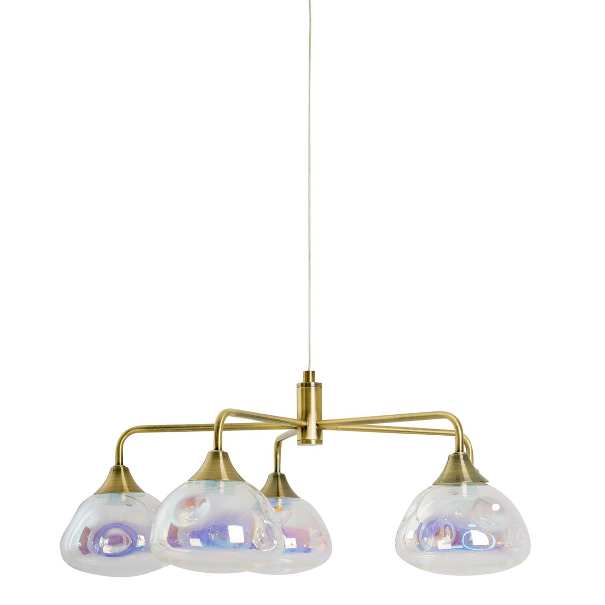Näve Varna LED-Hanglamp 5-Flamm 50cm Messing