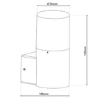 Näve Torcia Buitenwandlamp 16,5cm Zwart E27