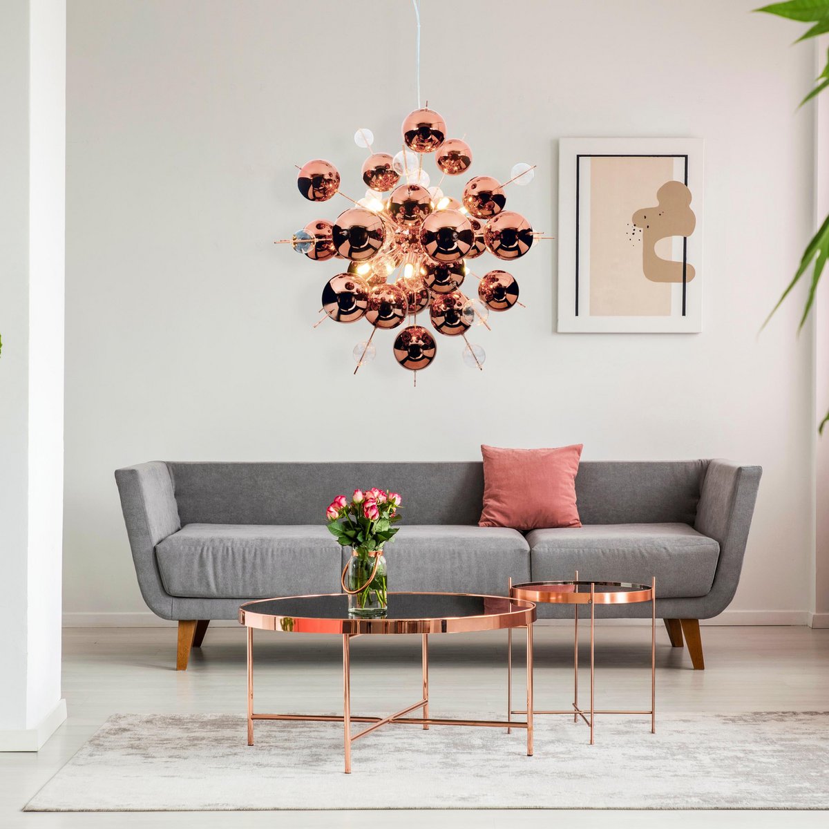 Näve Hanglamp Explosie - Glas Metaal 65cm
