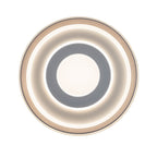 LED-plafondlamp "Doira" Ø 50,5 cm, 7,5 cm hoog, metaal en plastic in zilver en wit, geïntegreerde LED's, 3600 lm licht licht, dimable, CCT-functie 3000-6500 K, nachtlichtfunctie