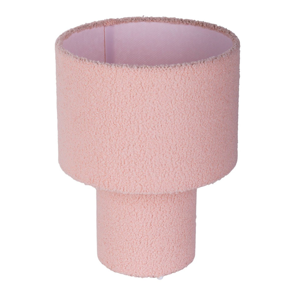Tabellamp Fluffy Roze Tekstiel 31cm