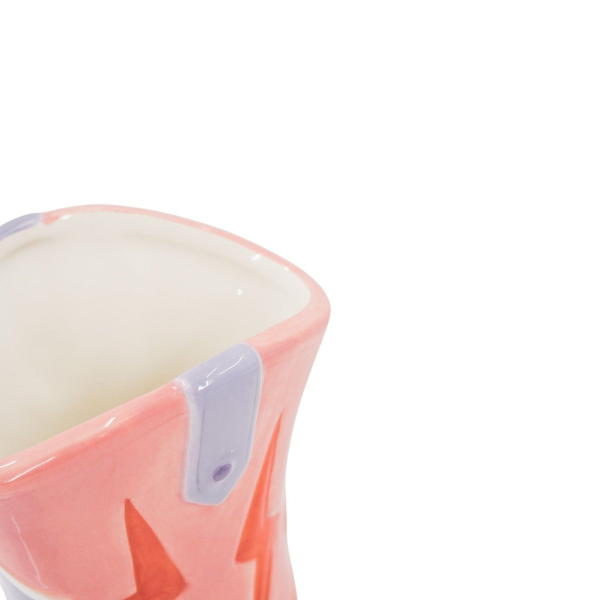 Keramische Boot Vase Roze/Lilac - 16,5x10,5x26,5 cm