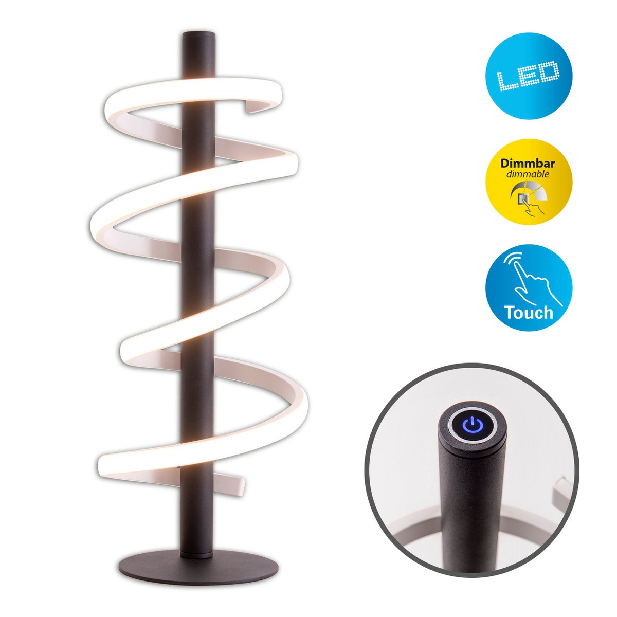 Näve Belleza LED Tafellamp - Zwart 50cm