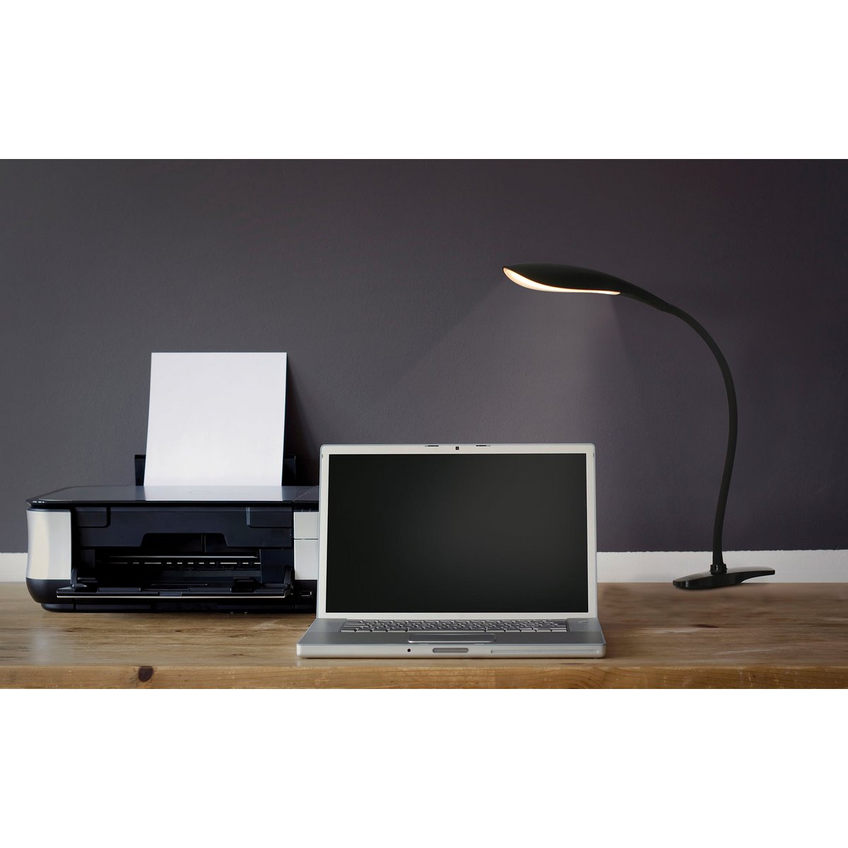 Näve Klemmlampe ALF - Zwart 36cm