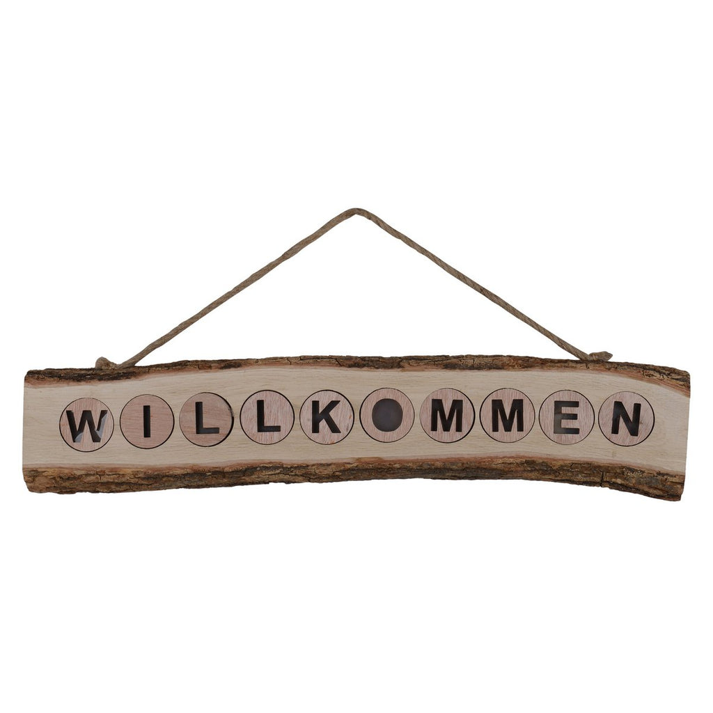 LED-decoratielamp "Welkom" 60cm Beige