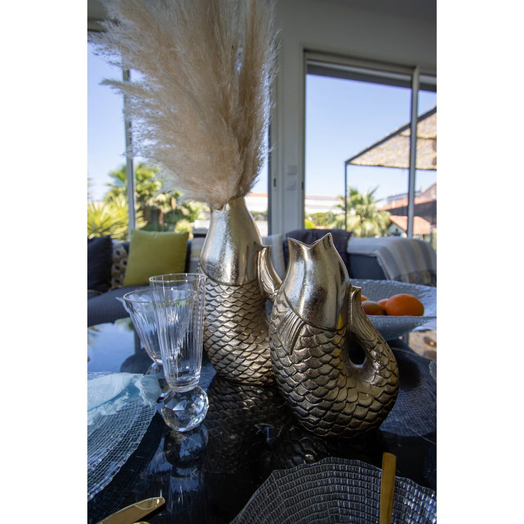 Gouden Visvaas 16x10x24,5 cm - Aulica Aluminium