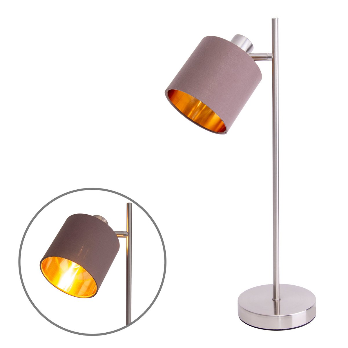 Tafellamp Maron Näve - Bruin 51cm E14