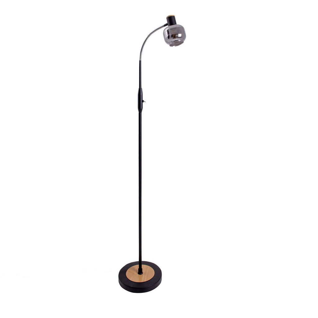 Näve Fumoso Vloerlamp Zwart 150cm Glas