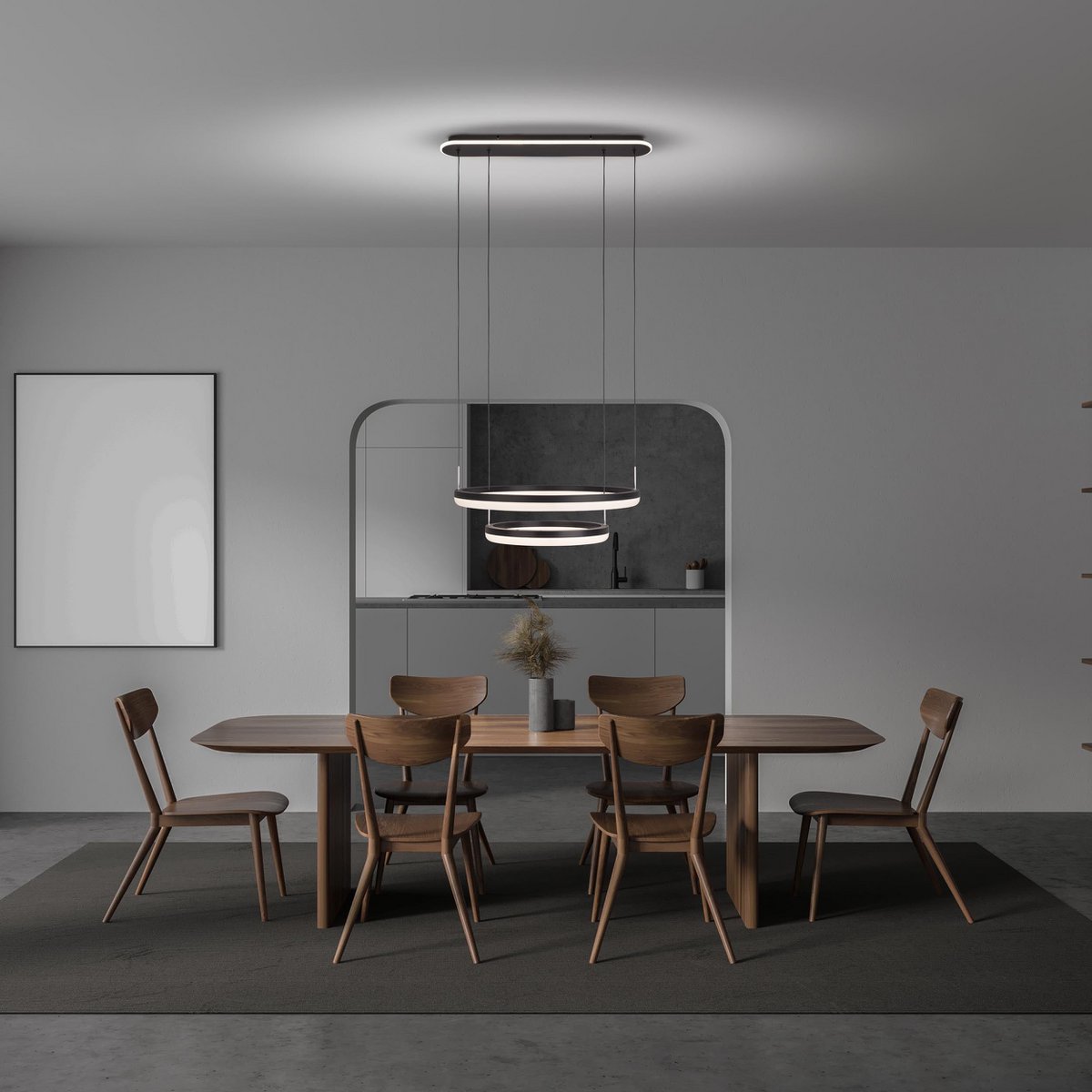 Näve Circulo LED CCT Hanglamp - Zwart 60cm