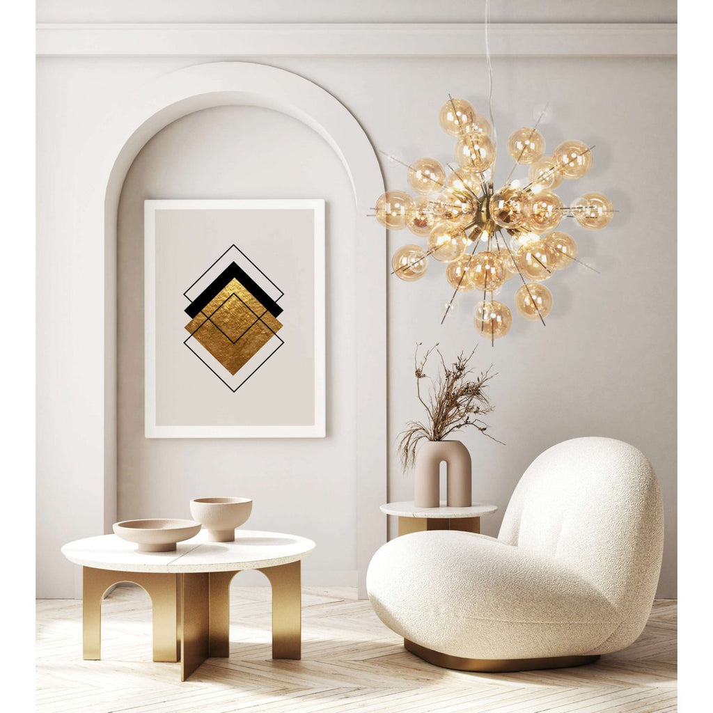 Näve Explosie Hanglamp - Barnsteen 65cm