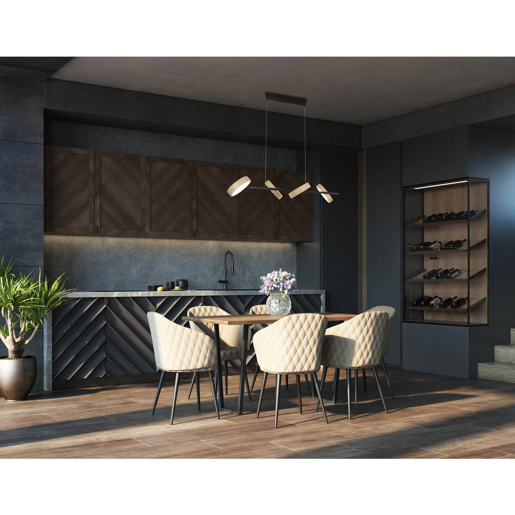 Led hanglamp Tessa amandel 150x110cm
