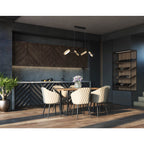 Led hanglamp Tessa amandel 150x110cm