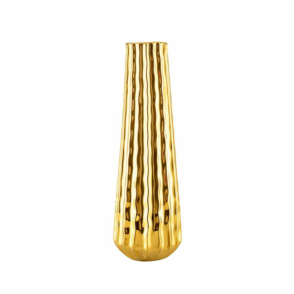 Briljante gouden vaas - rond 10.5x10.5x35.5 cm
