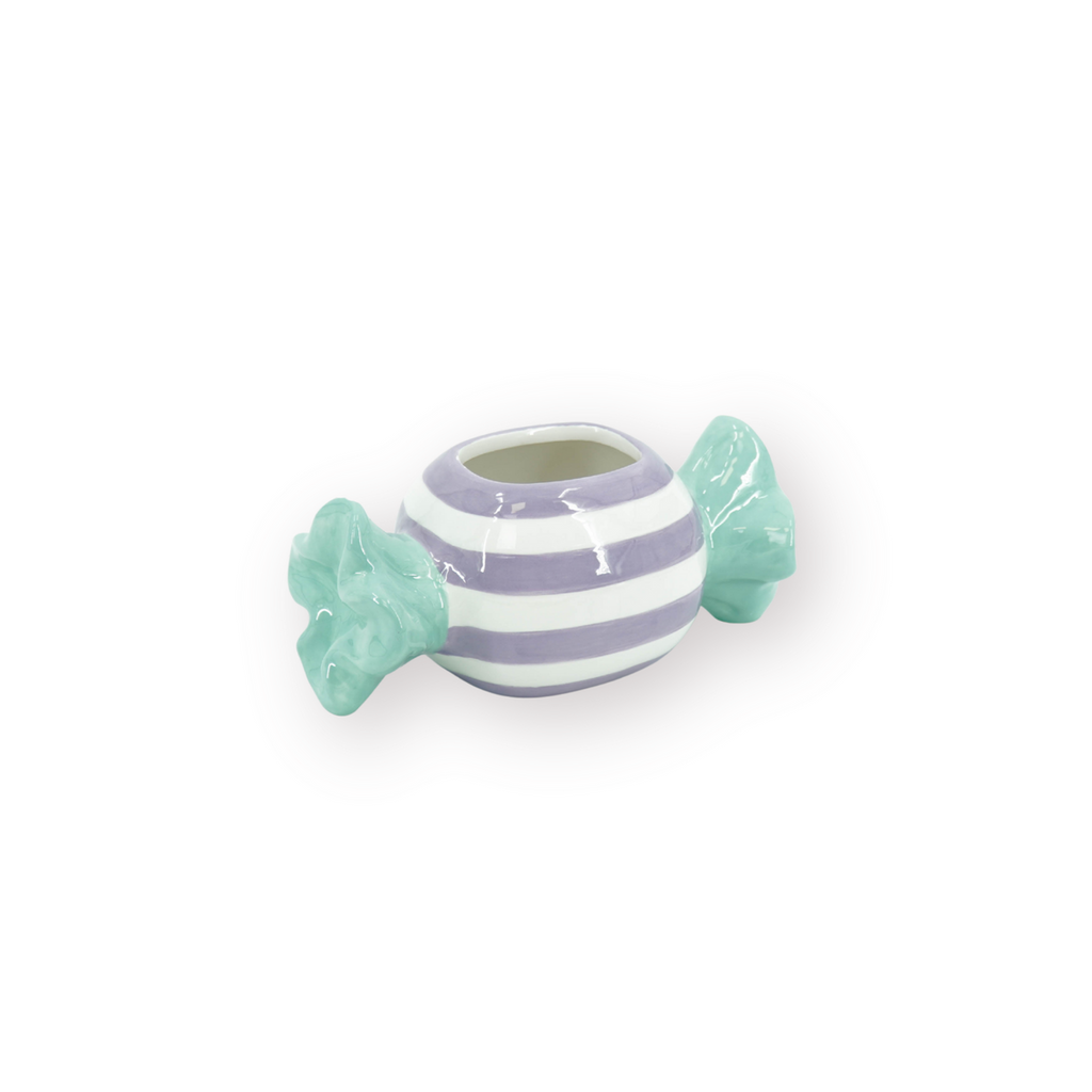 Candylicious Toffee Mint/Lila Bloempot - 12,5x6x6cm Dolomiet