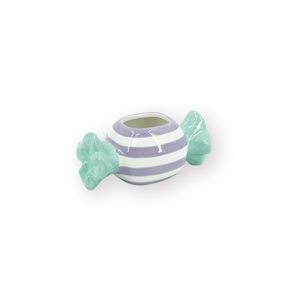 Candylicious Toffee Mint/Lila Bloempot - 12,5x6x6cm Dolomiet
