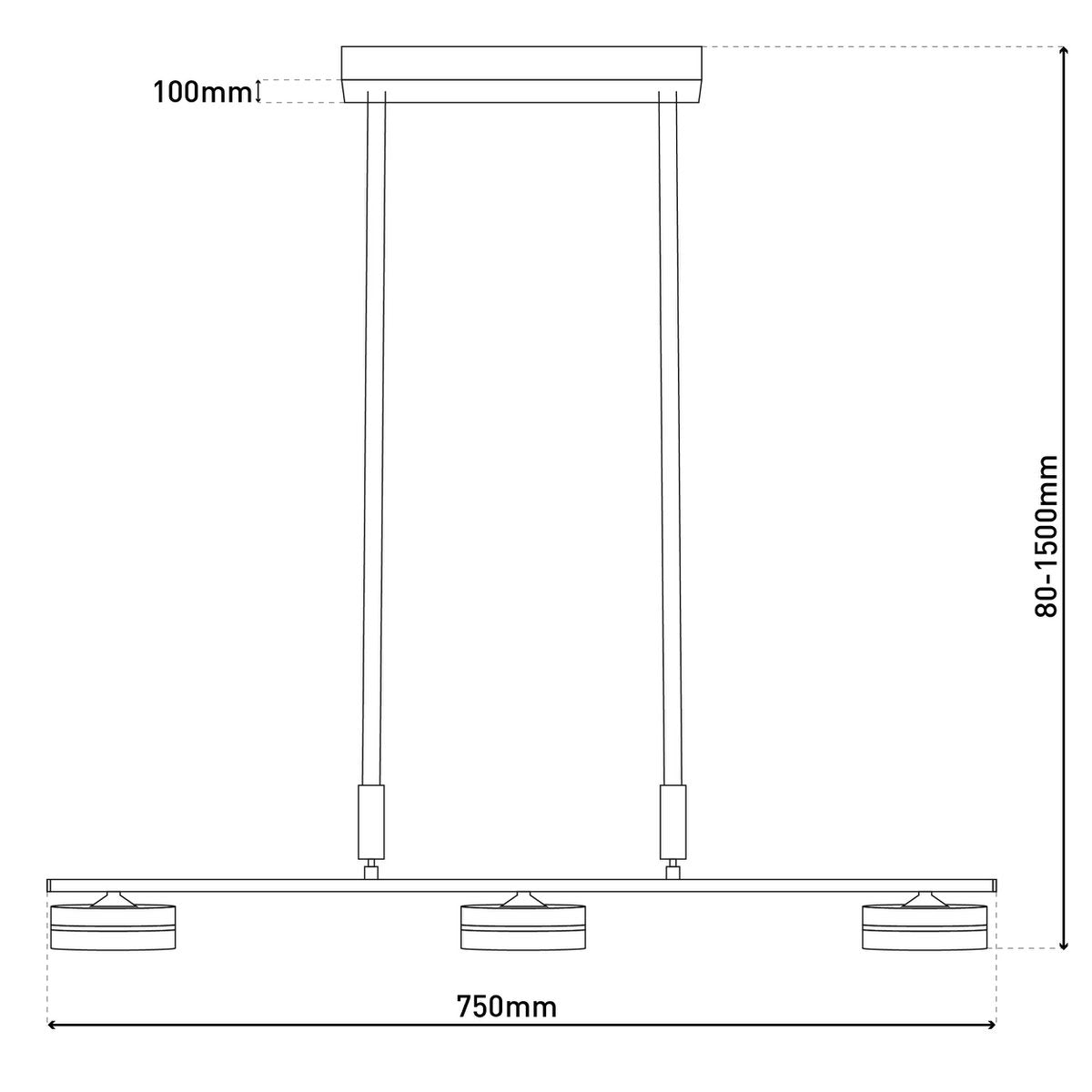 Näve Triberg LED Hanglamp - Eiken/Metaal