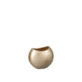 Ovale sable vaas 26x15.5x22cm aluminium beige