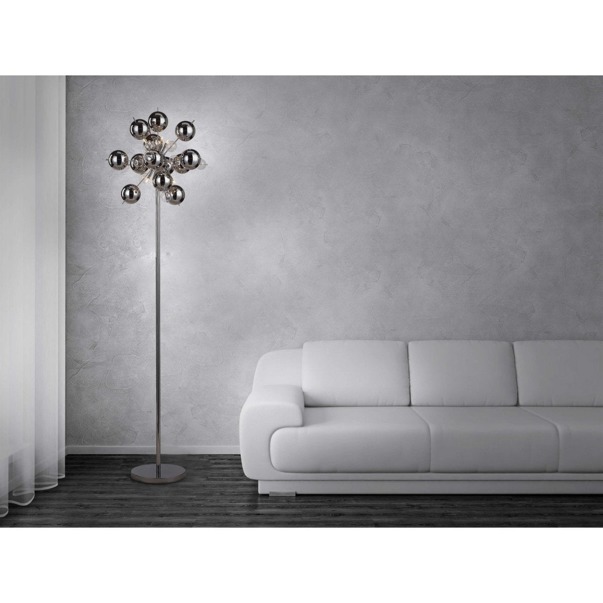 Näve Explosie Staande Lamp Chrome 169cm