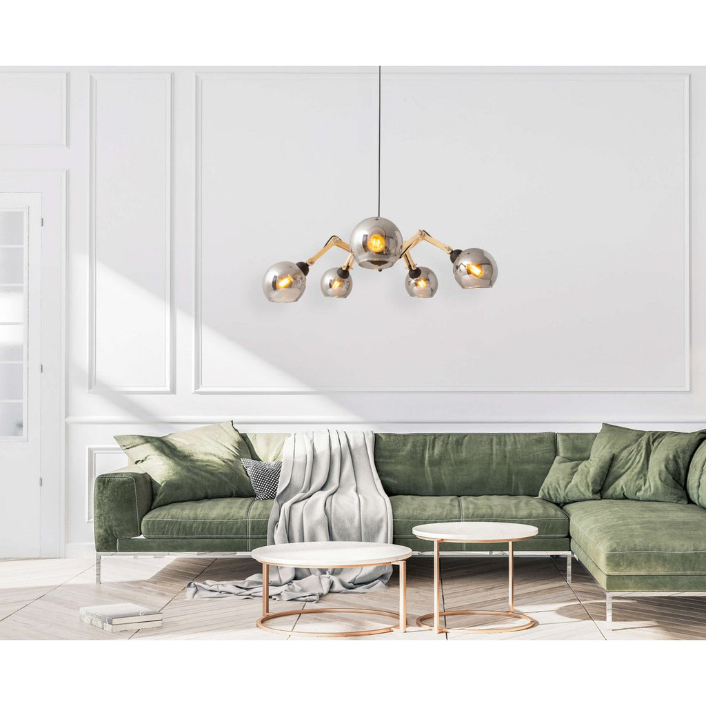 Näve Leuchten Soito Hanglamp 80cm - 5 Lichts - Verstelbaar, Modern Design