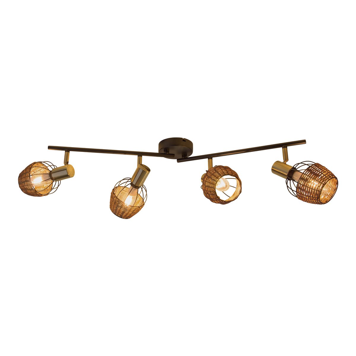Corbis Plafondlamp - Zwart/Goud 78cm