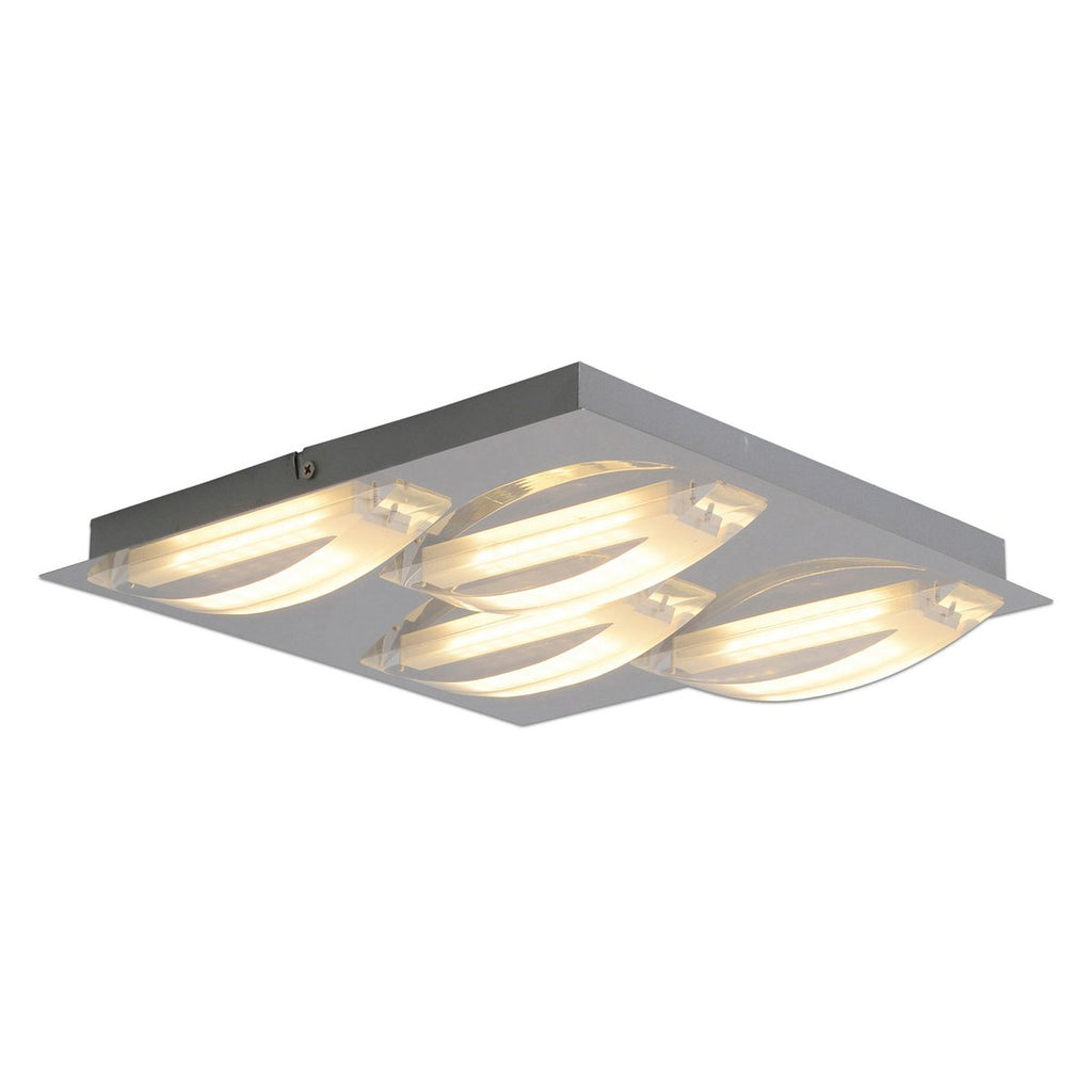 LED Plafondlamp Chur - Näve 30cm Zwart