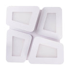 LED -plafondlamp "SIMEN" 48 x 48 cm, metaal en plastic, wit, geïntegreerde LED's, warm wit