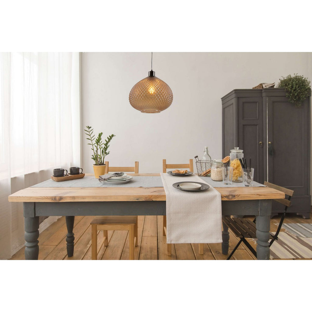 Näve Surrat Glazen Hanglamp 29cm Bruin