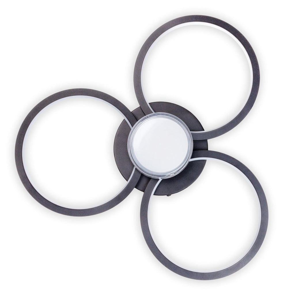 CIMO LED Plafondlamp - Zwart 43.6cm 3100lm