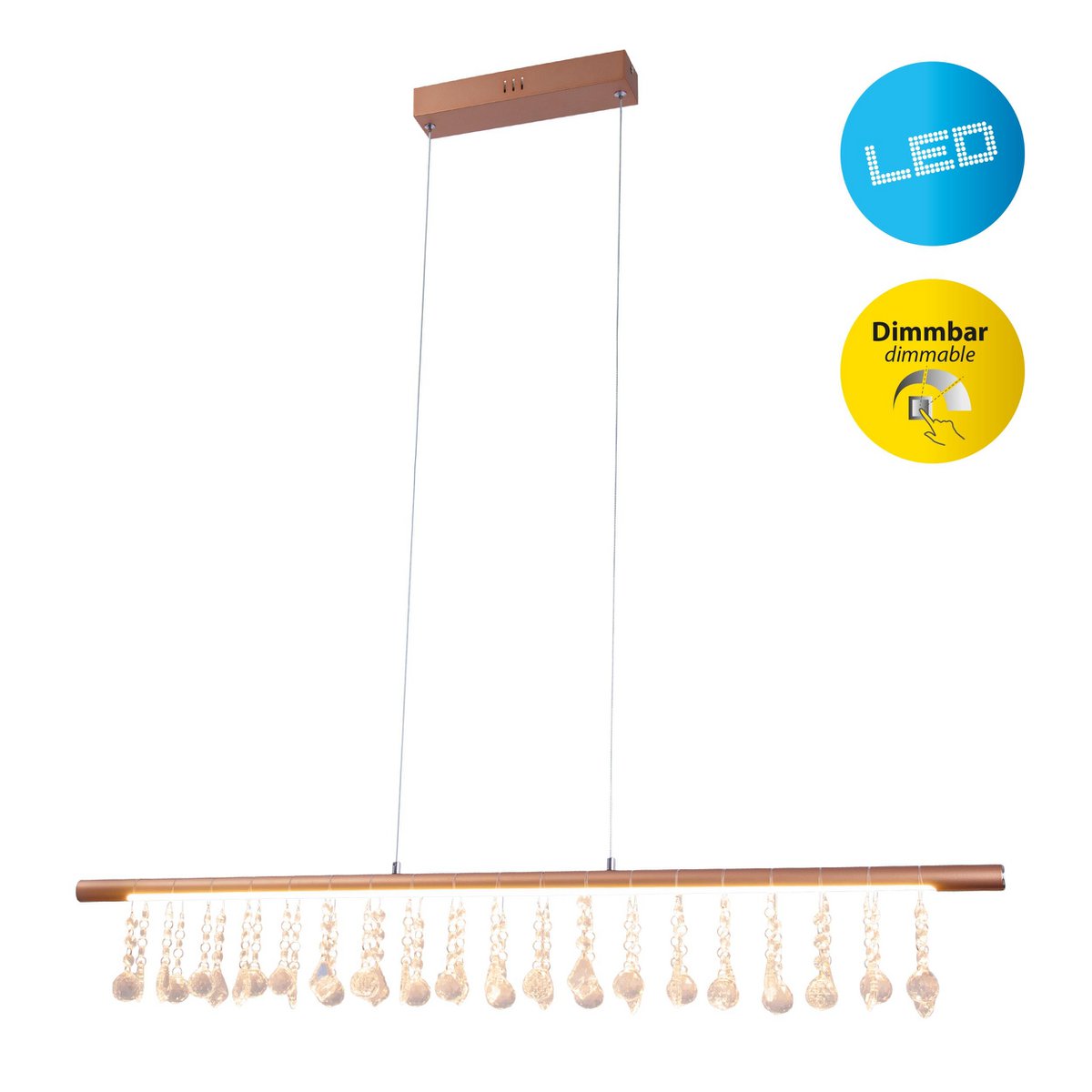 Näve Nobilis LED Hanglamp - Goud 100cm