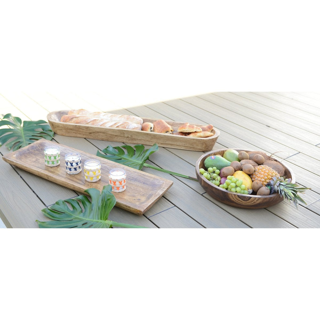 Houten Decoratieve Schaal 100x22x10cm