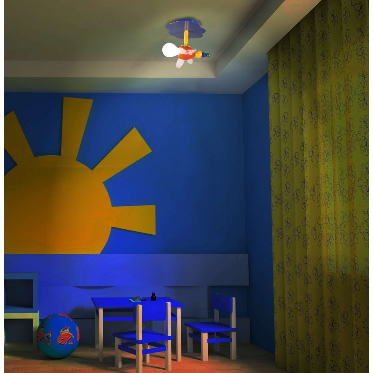 Näve Fly Mimmi Kinderplafond Blauw/Geel