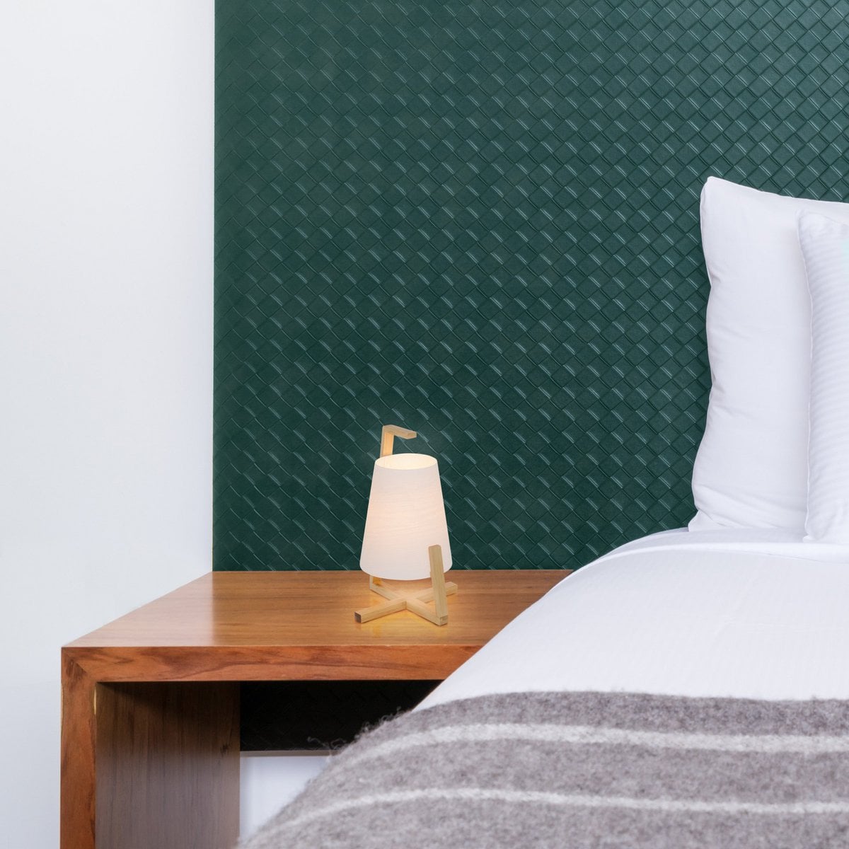 Näve Bamboo Tafellamp Shoji - Wit 31,5cm