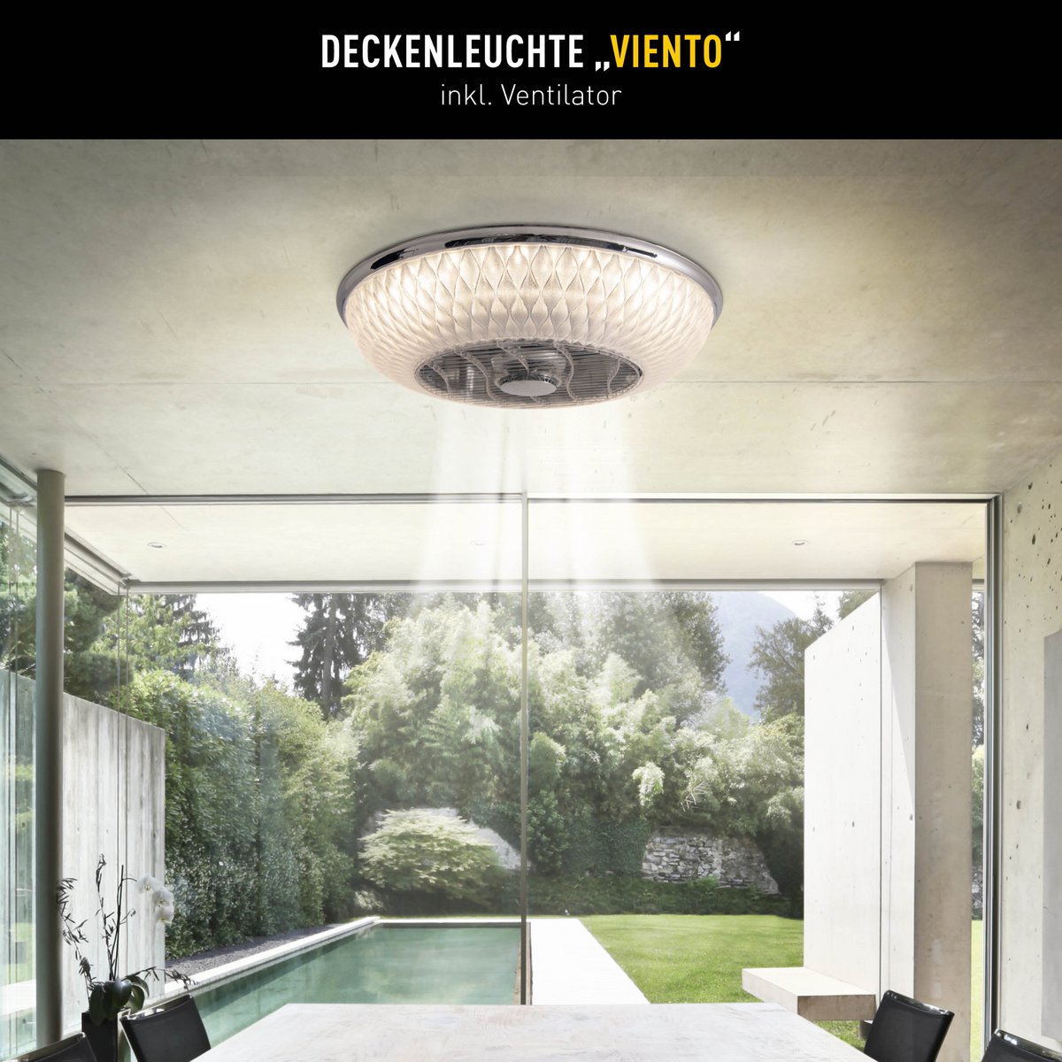 Näve Viento LED Plafondlamp met Ventilator 55cm