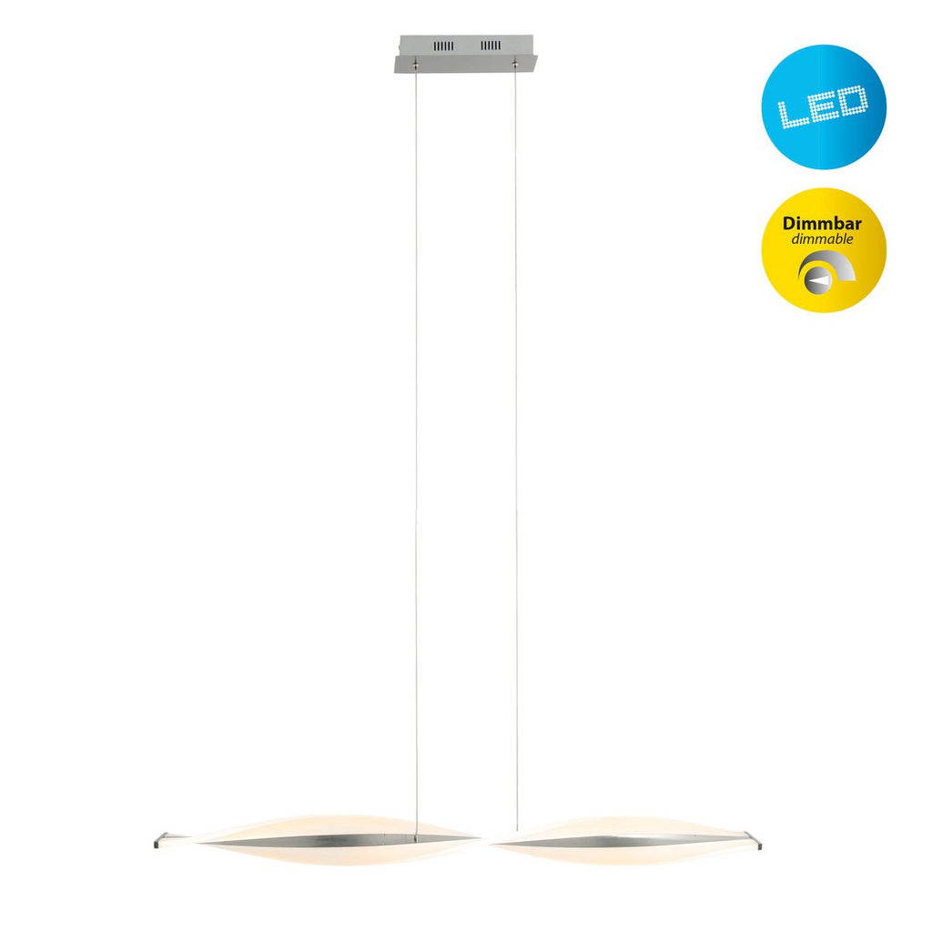 Näve Nina LED Hanglamp - Zilver 115cm