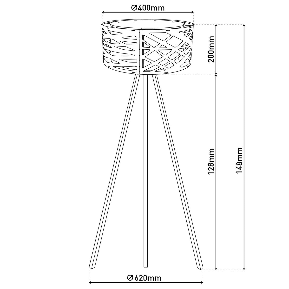 Näve Finja Staande Lamp 148cm Beige