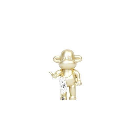 Gouden polyresin aap beeldje 'de legende' - 11x7x19cm
