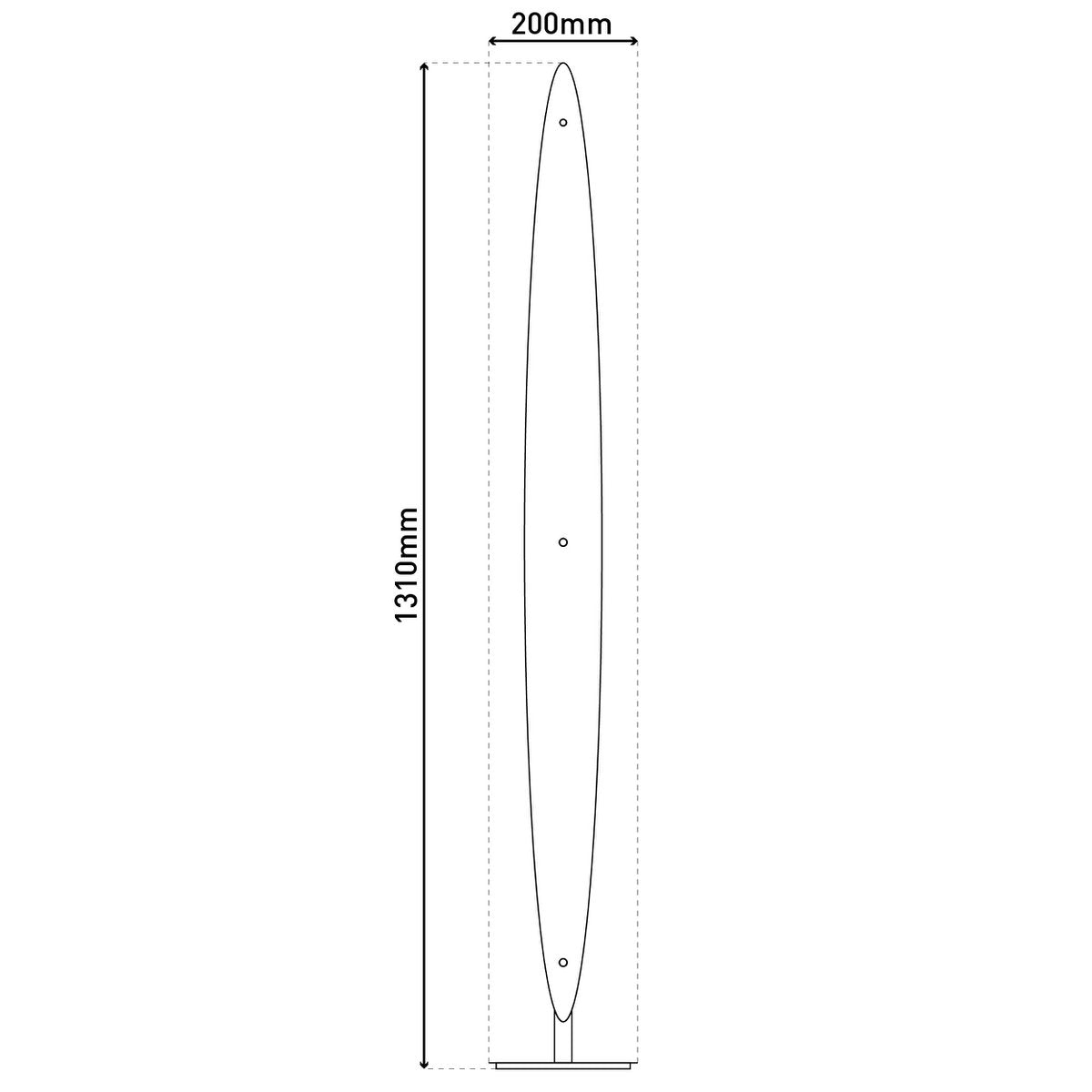 LED-vloerlamp Surf - Beige 131cm