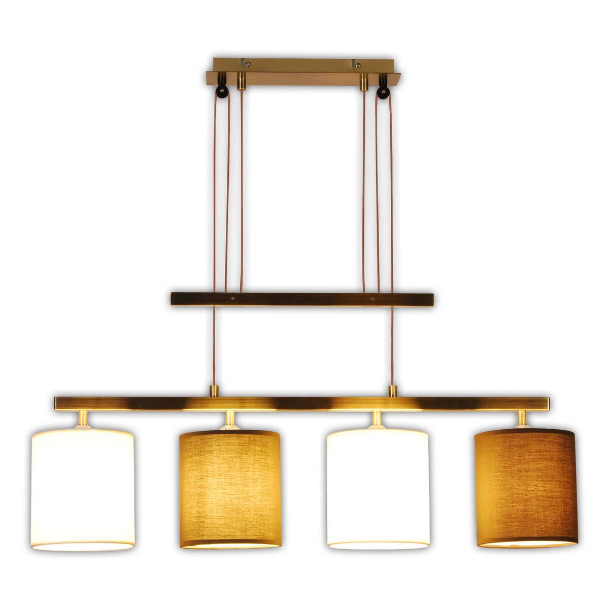 Näve Tilde Hanglamp 4-Lichts - Beige Bruin 86cm