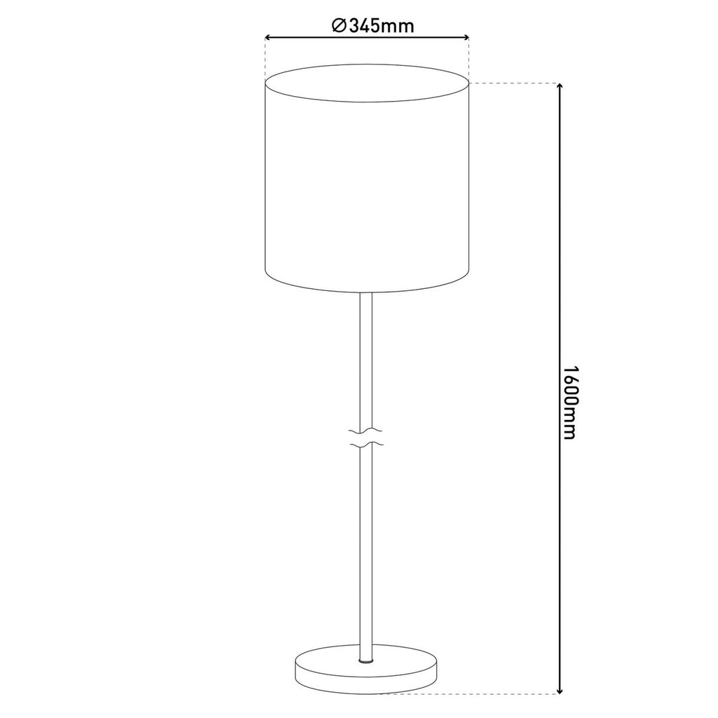 Näve New York Vloerlamp Grijs 160cm