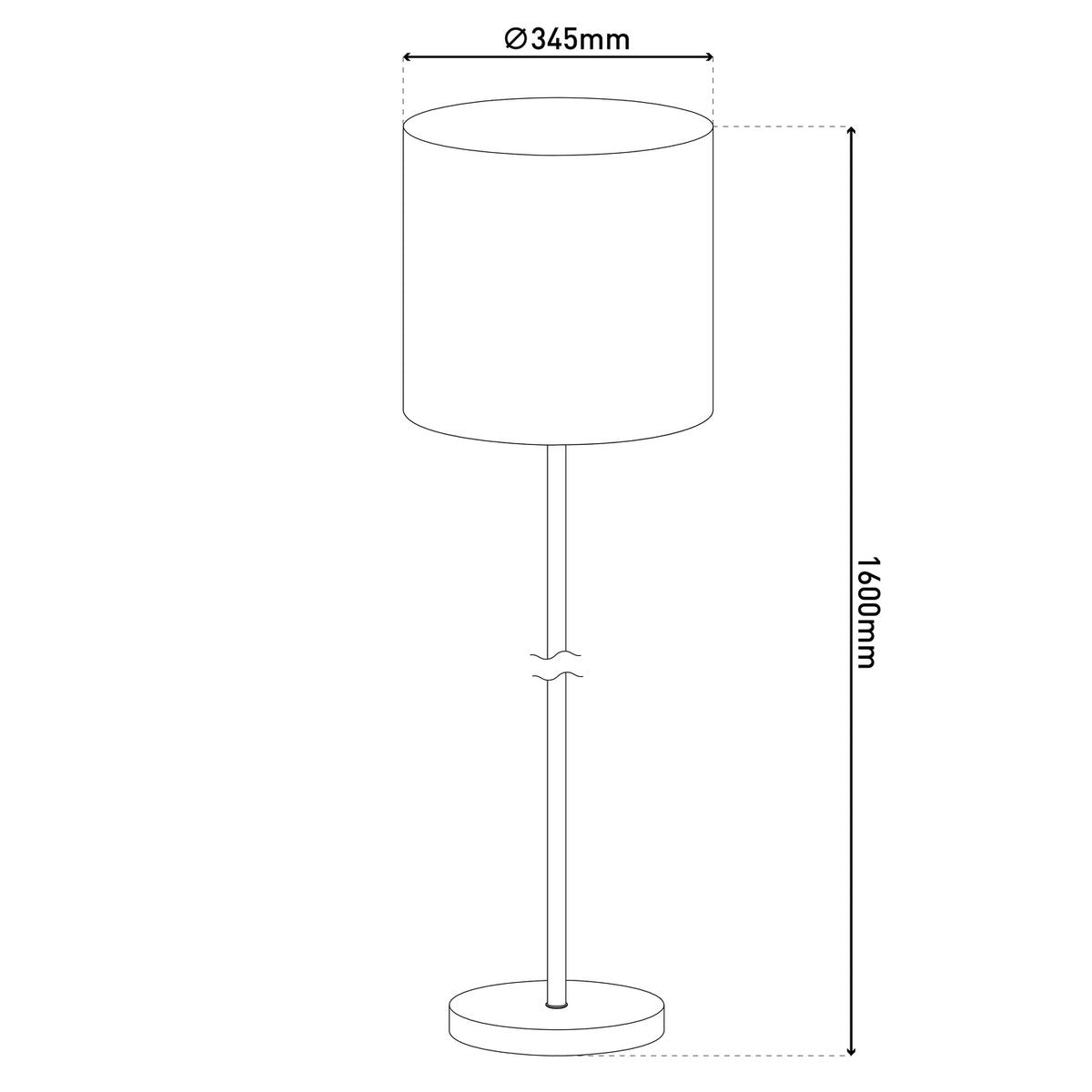 Näve New York Vloerlamp Grijs 160cm
