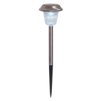 6 Set LED LED LED Outer Light "Gustav" met gemalen spit, roestvrij staal en acryl, met stevig ingebouwde LED's in koud wit, 39 cm hoog