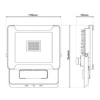 LED Outer Lamp "Spotlight" gemaakt van metaal en glas in het zwart, met geïntegreerde LED