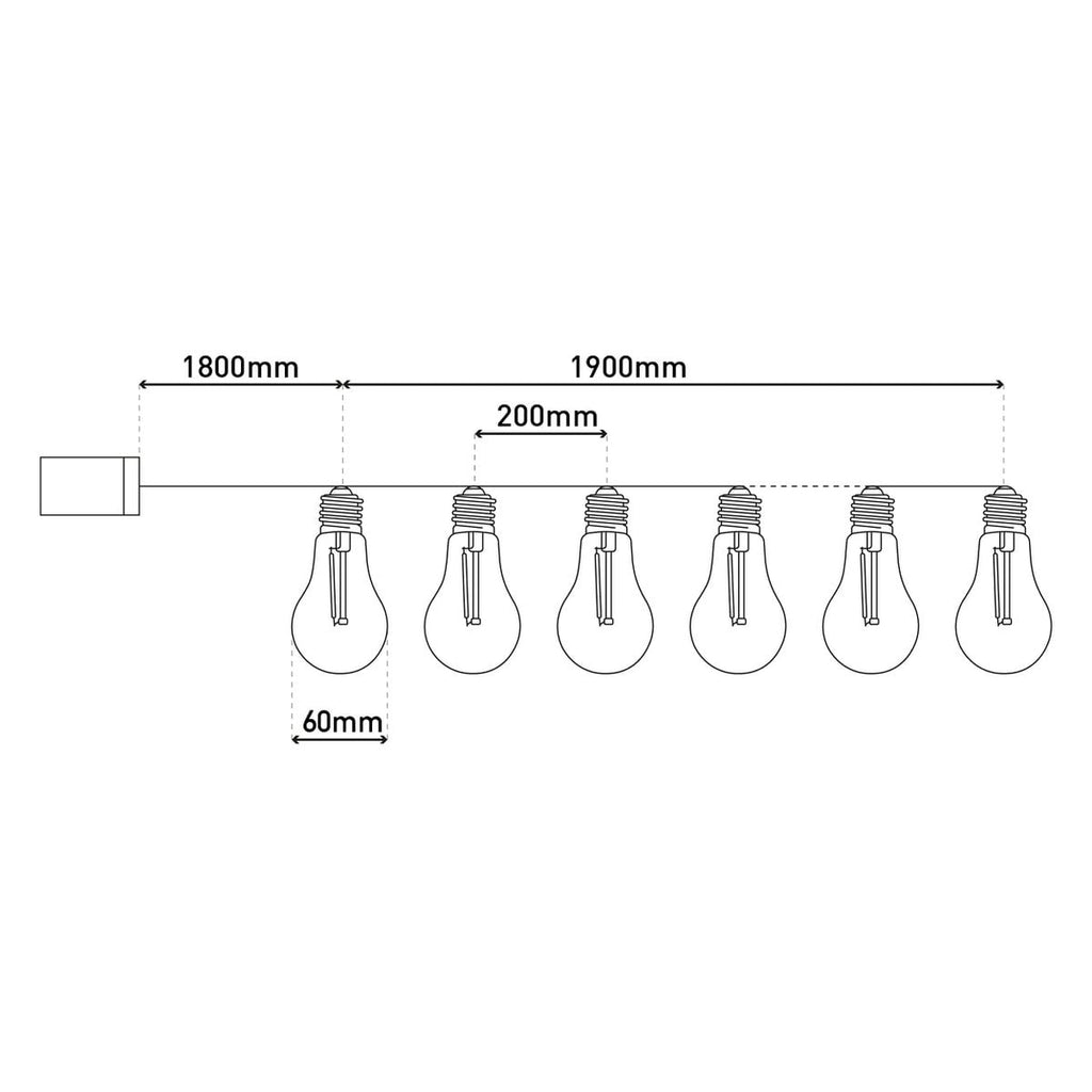 Linda Zonne-buitenkant Lichtsnoer RGB 370cm
