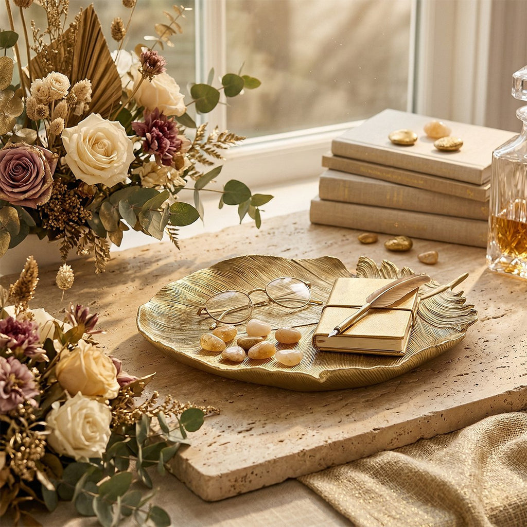 Decoratieve Beker Gouden Plaat 38x29.5cm