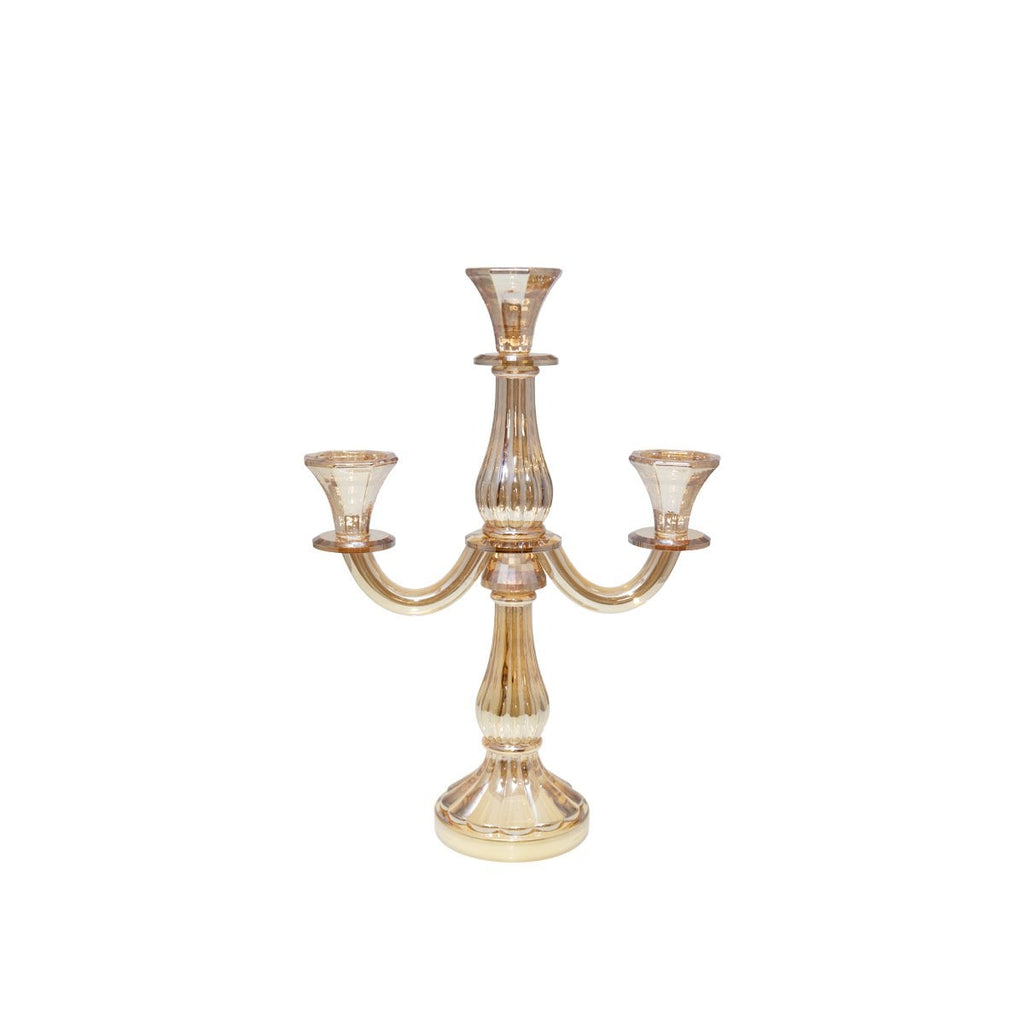 Kroonluchter 3 lichten amber h35cm