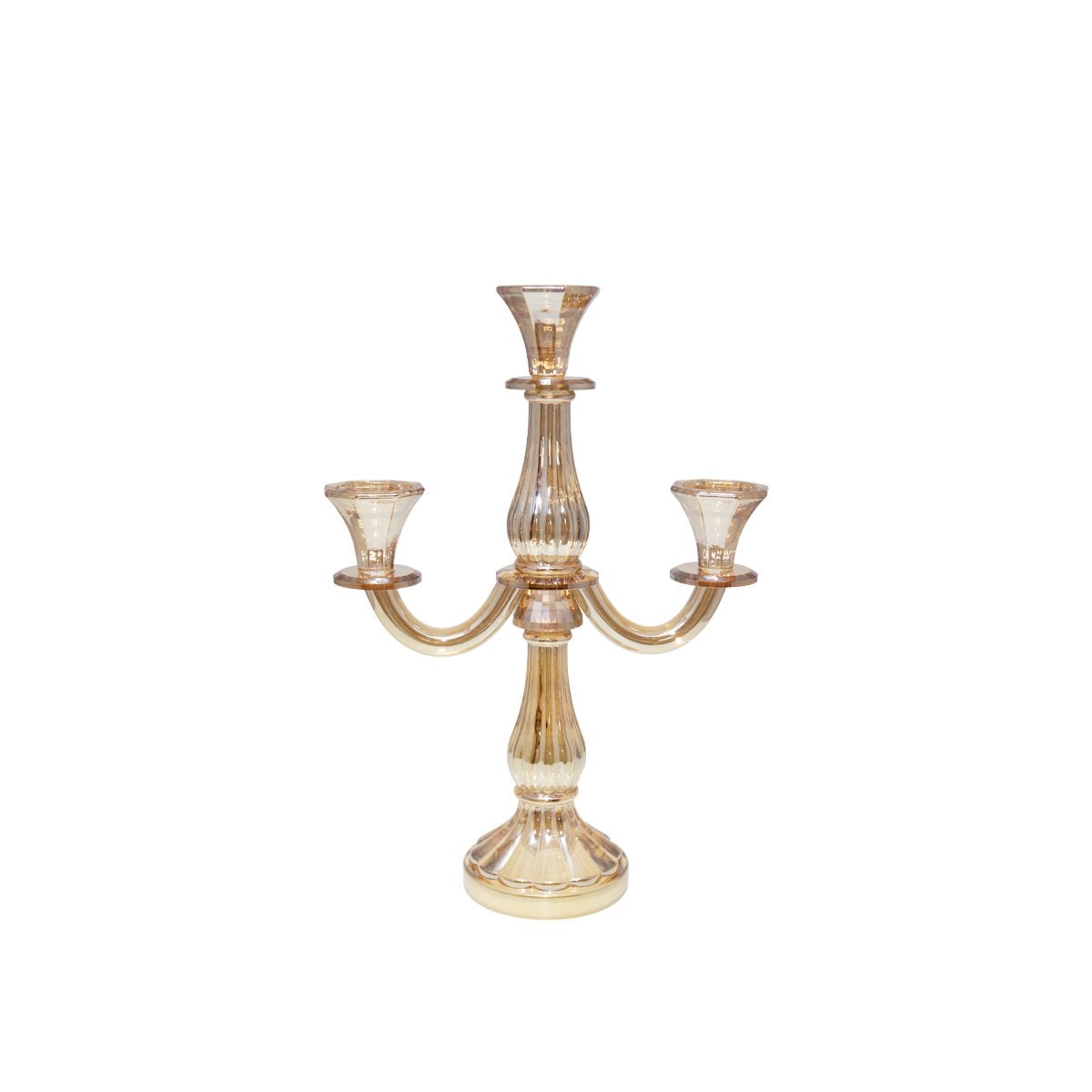 Kroonluchter 3 lichten amber h35cm