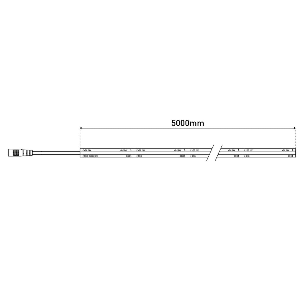 Näve LED-Strip 5m Wit Dimbaar